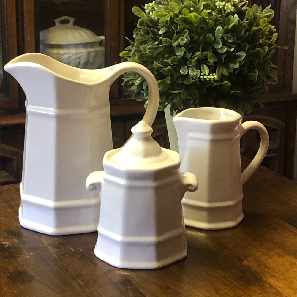 Pfaltzgraff Pitchers and Sugar Bowl